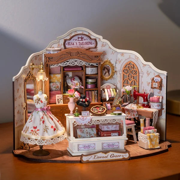 Rolife Elsa's Tailoring DIY Miniature House