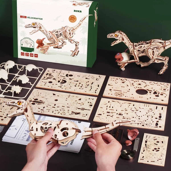 ROKR Velociraptor Mechanical 3D Wooden Puzzle